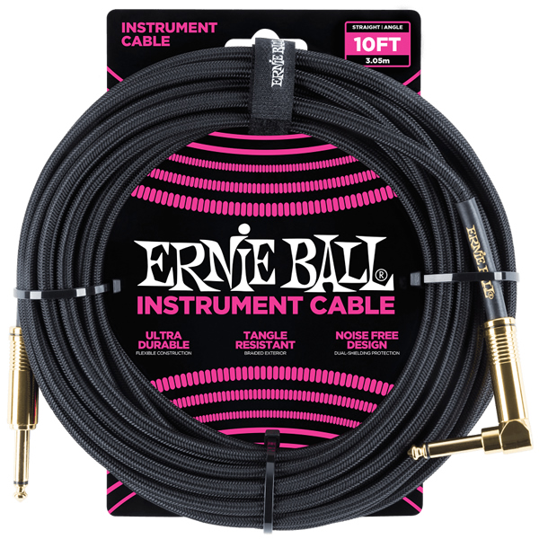 Ernie Ball 6081 Black 3m Instrumentenkabel